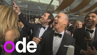 Oscars: Hilarious video of Birdman cast reacting to the red carpet rain!