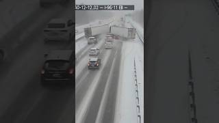 Major Highway Pile-Up Caught on Traffic Cam During Severe Winter Storm | Real Ice-Road Crash Footage