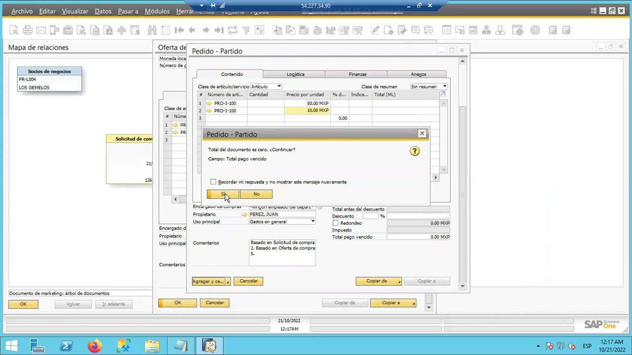 PROCESO DE COMPRA EN SAP BUSINESS ONE - YouTube