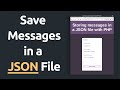 How to store form data in a json file using php | PHP & JSON Tutorial
