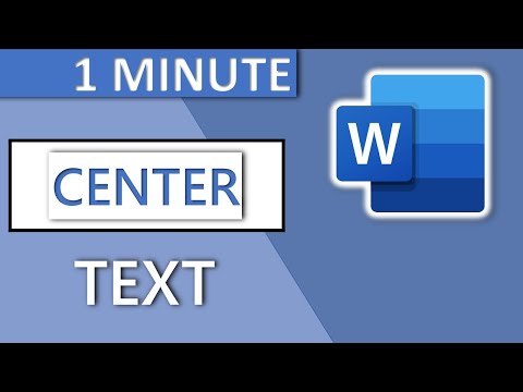 Word Table Center Text Vertically AND Horizontally (2020)