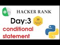 hacker rank day 3 solution with python || conditional statement in python || 30 days of code