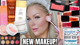 I Tried NEW *VIRAL* Makeup (Drugstore & High End) 🤩 Full Face Testing New Makeup Tutorial