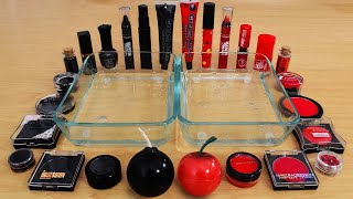 Black vs Red   Mixing Makeup Eyeshadow Into Slime! Special Series 119 Satisfying Slime Video7