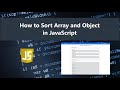 Sorting Array and Object Data in JavaScript Tutorial Demo