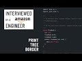 Java interview with an Amazon engineer: Boundary Traversal of binary tree