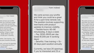 Warning: That random too-good-to-be-true job offer text might be a scam