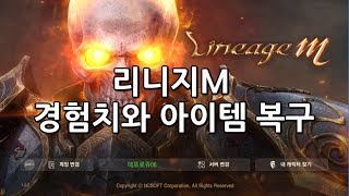 리니지M 경험치와 아이템복구 알아보기