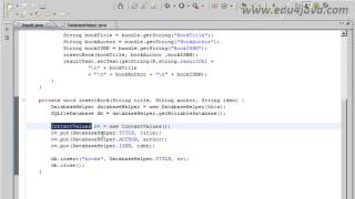 Android 8 Programming Tutorial Storing data in SQLite