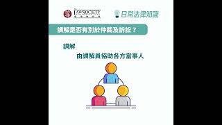 【🔎日常法律知識】調解是否有別於仲裁及訴訟？