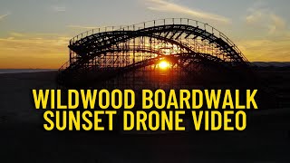 Wildwood Boardwalk Sunset 2022 - Drone Video