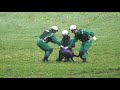 すご技 警視庁女性隊員 警備犬抱えてヘリから降下 police dog descenting from a helicopter