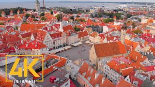 Birds Eye View of Tallinn in 4K UHD - Trip to Estonia - Short Preview Video