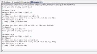My first Java project: Console BlackJack