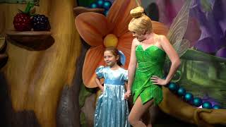 Daisy dressed as Wendy meets Tinkerbell at WDW