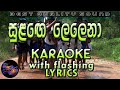Sulage Lelena Karaoke with Lyrics (Without Voice)