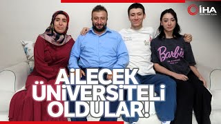 Anne Baba ve İki Çocukları Birlikte Girdikleri Üniversite Sınavında Başarılı Oldu