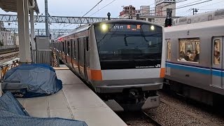 JR東日本中央快速線E233系T16編成各駅停車高尾駅行き三鷹駅到着(2023/7/5)