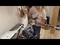 rickenbacker 4003 montezuma amber glo playing with moog taurus 1 a nice pair i say