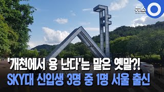 '개천에서 용 난다'는 말은 옛말?!... SKY대 신입생 3명 중 1명 서울 출신