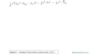 Algebra 1 Unit 4 Lesson 14 Multiply Polynomials By Monomials, Part 2
