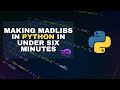 Making a Madlibs in Python in under 5 MINUTES--Eric Codes
