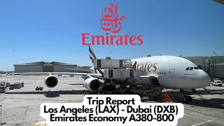 Trip Report | Emirates 216 (EK 216) in Economy | Los Angeles (LAX) - Dubai (DXB) | Airbus A380-800