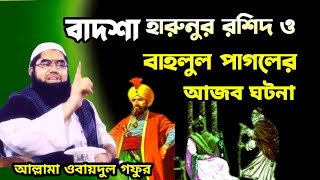 বাদশা হারুনুর রশিদ ও বাহলুল পাগলের আজব ঘটনা Bahlul Pagaler Ajob Ghatana | আল্লামা ওবায়দুল গফুর |