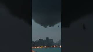 Tornado forming over new york city CAUGHT ON CAMERA