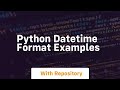 python datetime format examples