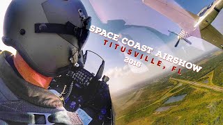 Over the Shoulder Cockpit View - F-16 Viper Demo - Titusville, Florida 2018