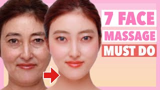 🌍)Anti-Aging Face Massage \u0026 Exercise to Prevent Saggy Face, Look 10 Years Younger, Get Healthy Skin!