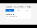 Create Tabs with React | React-Tabs