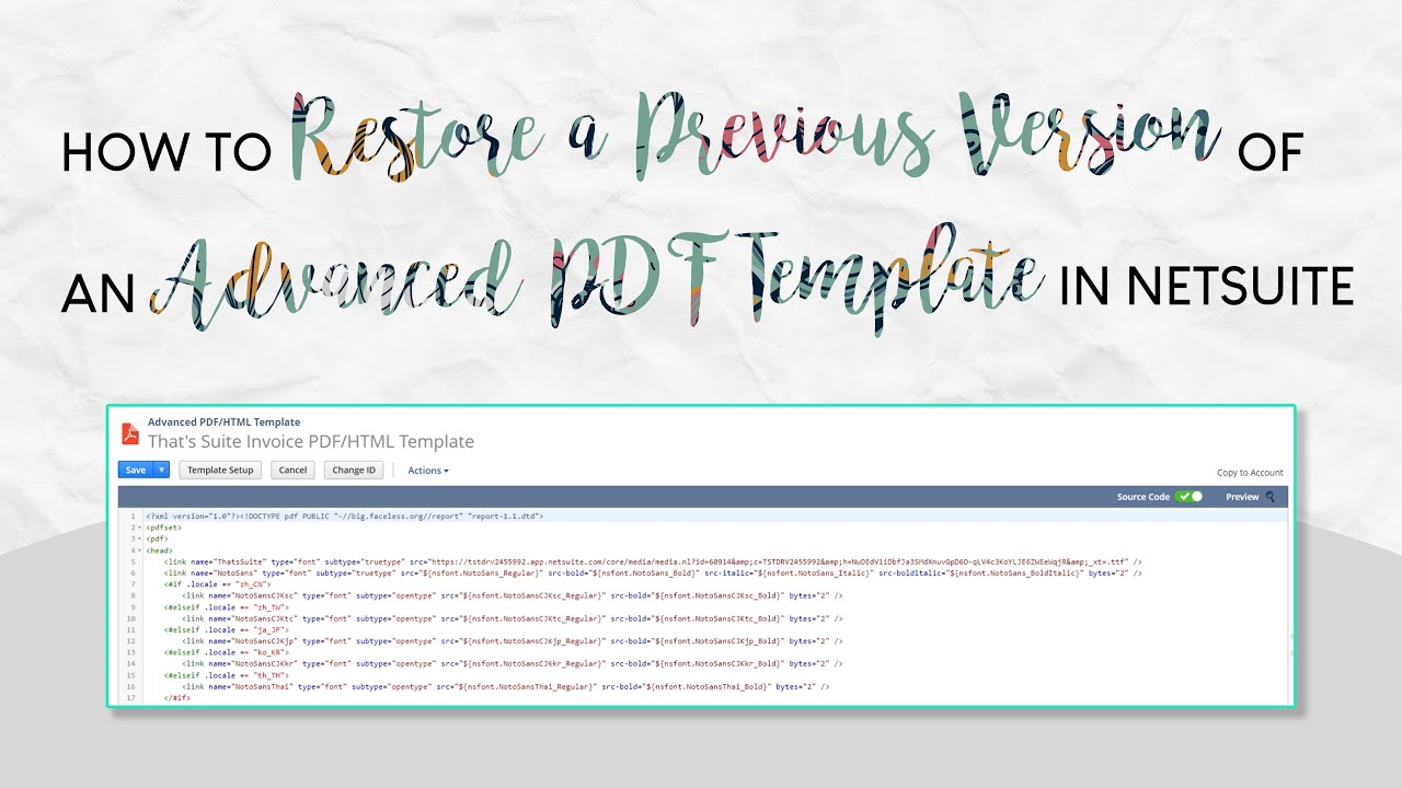 How To Restore A Previous Version Of An Advanced Pdf Template In How To Restore A Previous Version Of An Advanced Pdf Template In