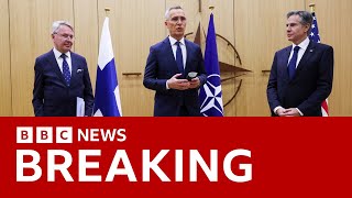 Nato’s border with Russia doubles as Finland joins alliance  - BBC News