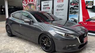 Mazda 3 + Wedssport TC105x 18x8+45 5-114.3 ติดตั้งคู่ยางเดิม เน้นไม่ติดซุ้ม ไม่ล้น by Nsports