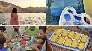Dinner party for guest | Midnight Painting | A Yacht Experience in Muscat |Spaghetti| Chicken Chukka