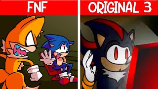 Hey Sonic what's up, OH GOD WHAT ARE YOU DOING! Original Vs FNF | All References Tails Caught Sonic