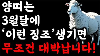 양띠 주목! 2025년 3월 양띠 운명이 바뀝니다 양띠를 위한 충격적인 운세 2025년 을사년 대박나는 양띠운세 43년생 55년생 67년생 79년생 91년생 03년생 양띠 운세