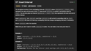 57. Insert Interval - Leetcode 57 - Python