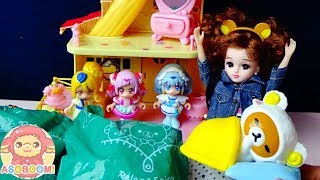 リラックマリカちゃんがビューティーハリーショップにあそびにきたよ❤️プリキュアたちにリラックマのプレゼント！HUGっとプリキュア♪キッズ アニメ おもちゃ ASOBOOM!