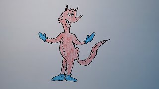 How to Draw Dr Seuss Character Step by Step | Fox in Socks
