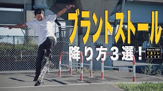 ブラントストール降り方3選【くまトレHowToスケボー】Tail Blunt Stall