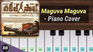 Maguva Maguva Song ( #Vakeelsaab ) - Piano Cover | Pawan Kalyan , Sid Sriram , Thaman | Telugu Piano