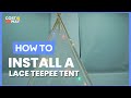 How to Install the Lace Teepee Tent with Colorful Light Strings | TP10020 #costway #howto