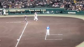 20220617　横浜DeNAベイスターズ【9回表】応援･攻撃風景　バッティング打撃　応援団による電子笛、太鼓応援あり@阪神甲子園球場･ﾚﾌﾄ外野