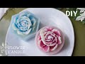 🕯【candle】グラデーションフラワーキャンドルとソイキューブキャンドルの作り方/How to make a gradient flower candle and a soy cube candle