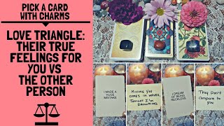 ☣👤💔🔥LOVE TRIANGLE: THEIR FEELINGS FOR YOU VS THE OTHER PERSON🔥💔👤|🔮CHARM PICK A CARD🔮