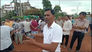 Goan Reporter: Tense Situation at Quennynagar, Sancoale as Residents Protest Road Closure