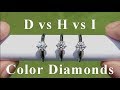 D vs H vs I Color Diamonds in Real Life Comparison